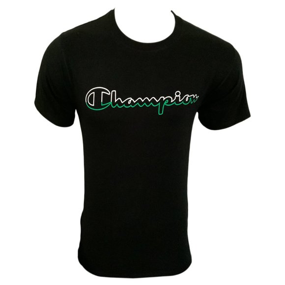 NWT CHAMPION AUTHENTIC MEN'S BLACK SHORT SLEEVE CREW NECK T-SHIRT SIZE S - Picture 1 of 5